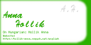 anna hollik business card